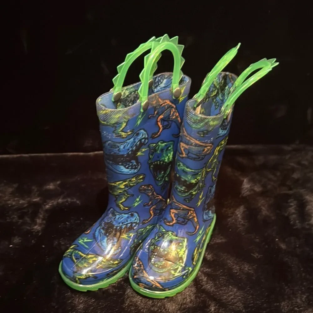 Western Chief Dino Strip Light-Up Rainboots
